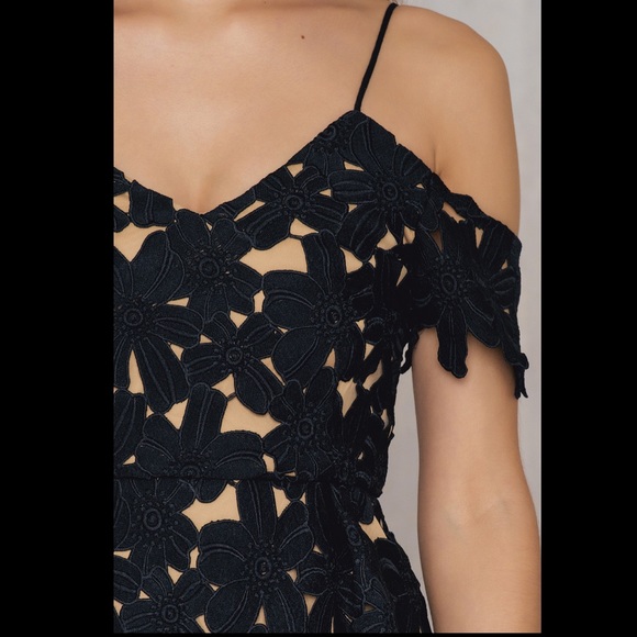 NA-KD Cold Shoulder Crochet Midi Dress. - Picture 11 of 14